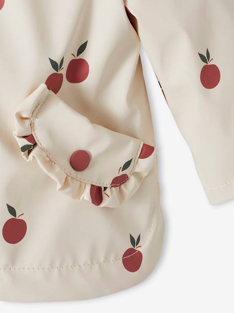 Ciré bébé fille à capuche écru+vert céladon imprimé - vertbaudet enfant 