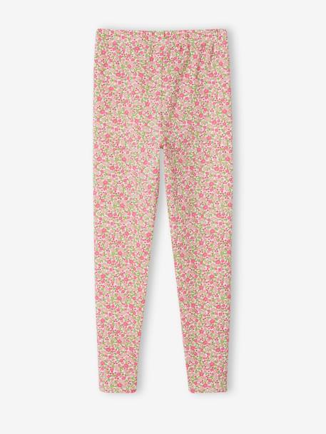 Set van 2 Basics meisjesleggings donkergrijs+kaki+rozenhout+saliegroen - vertbaudet enfant 
