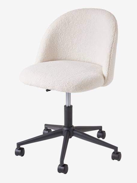Chaise à roulettes enfant en sherpa écru - vertbaudet enfant 