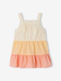 Baby-Rok, jurk-Colorblock babyjurk met schouderbandjes