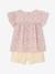 Ensemble fille blouse short en gaze de coton jaune pastel+lilas+vanille+vert sauge - vertbaudet enfant 
