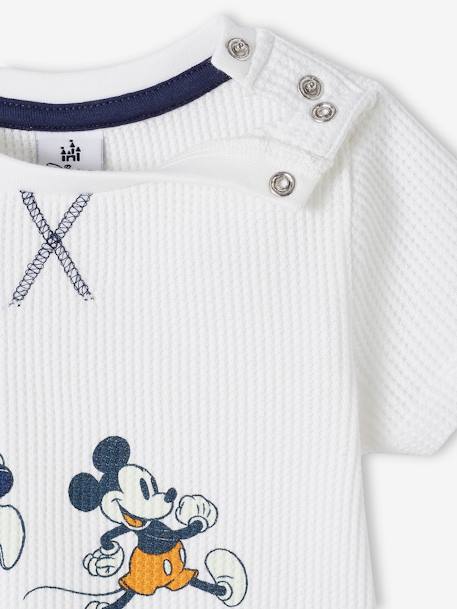 Babyshirt van wafelstof Disney® Mickey ecru - vertbaudet enfant 