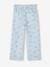 Pantalon large à fleurs style paperbag fille bleu imprimé - vertbaudet enfant 