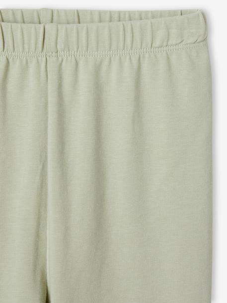 Set van 2 Basics meisjesleggings donkergrijs+kaki+rozenhout+saliegroen - vertbaudet enfant 