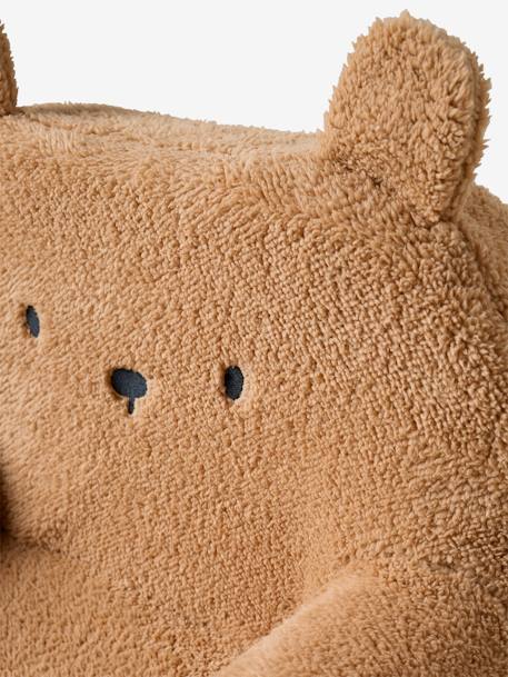 Fauteuil en mousse et sherpa Ourson camel+écru - vertbaudet enfant 