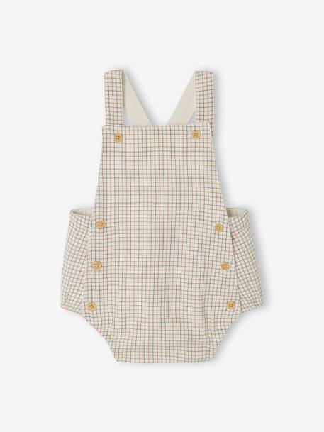 Combinaison bébé naissance forme barboteuse bleu chambray rayé+écru - vertbaudet enfant 