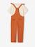 Ensemble t-shirt + salopette en molleton fille caramel - vertbaudet enfant 