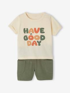 Baby-Set babyshirt met print en baggy short