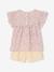 Ensemble fille blouse short en gaze de coton jaune pastel+lilas+vanille+vert sauge - vertbaudet enfant 