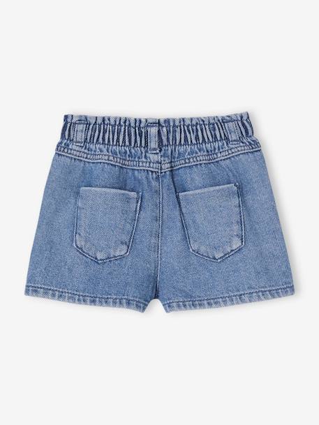 Baby denim short met madeliefborduursel double stone+stone - vertbaudet enfant 