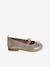 Ballerina's in metallic leer voor meisjes goud - vertbaudet enfant 