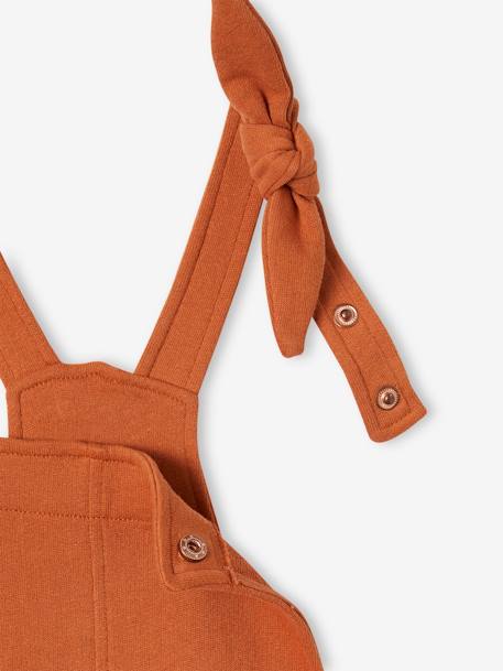 Ensemble t-shirt + salopette en molleton fille caramel - vertbaudet enfant 