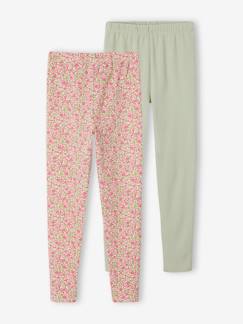 -Lot de 2 leggings fille Basics