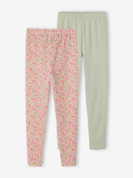 Fille-Legging-Lot de 2 leggings fille Basics