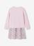 Ensemble fille robe + gilet mauve+rose imprimé - vertbaudet enfant 
