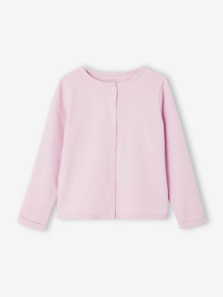 Ensemble fille robe + gilet mauve+rose imprimé - vertbaudet enfant 