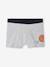 Lot de 5 boxers stretch basket garçon en coton bio gris chiné - vertbaudet enfant 