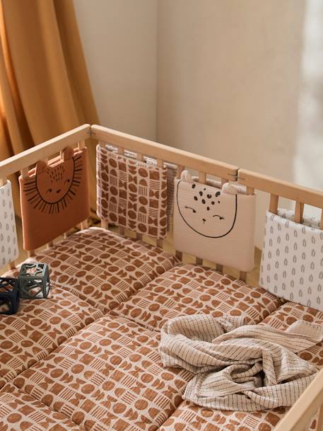 Stootrand bed/box ETHNIC beige, bedrukt - vertbaudet enfant 