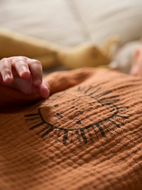 Mouwloos zomers slaapzakje ETHNIC Oeko-Tex® okergeel+saliegroen - vertbaudet enfant 
