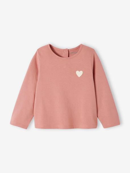 Babyshirt Basics lange mouwen rozenhout - vertbaudet enfant 