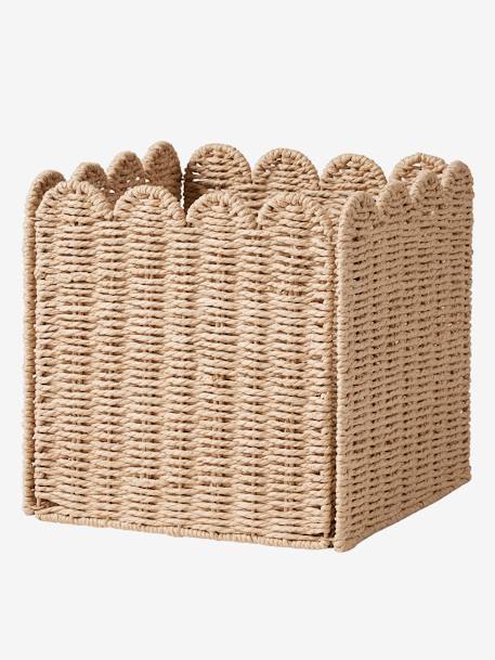 Bac de rangement en corde de papier Feston beige - vertbaudet enfant 