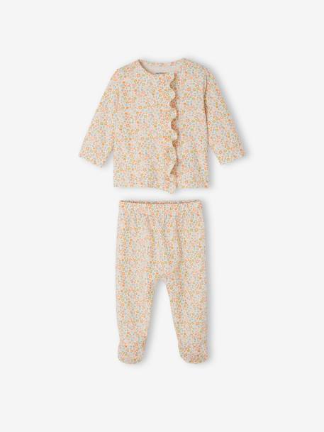 Lot de 2 pyjamas bébé 2 pièces en jersey écru - vertbaudet enfant 