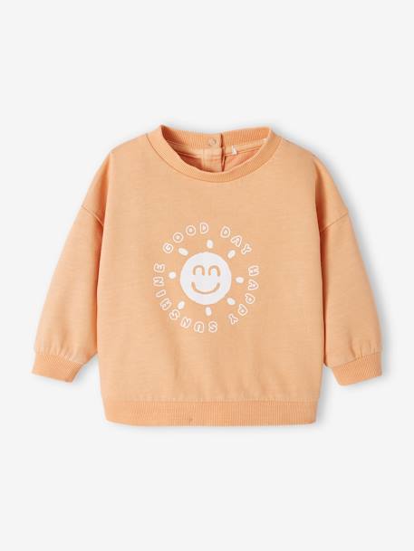 Sweat 'Happy Day' bébé pêche - vertbaudet enfant 