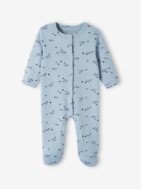 Lot de 3 dors-bien en interlock bébé ouverture naissance bleu nuit - vertbaudet enfant 
