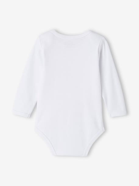 Lot de 5 bodies manches longues bébé emmanchure US en coton Bio bleu nuit - vertbaudet enfant 