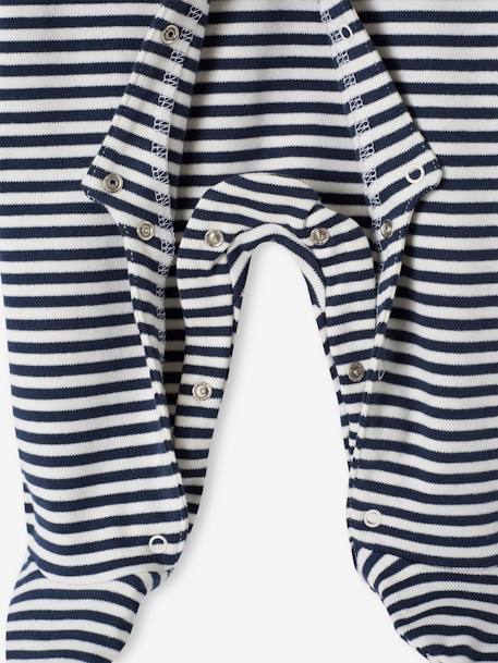 Lot de 3 dors-bien en interlock bébé ouverture naissance bleu nuit - vertbaudet enfant 