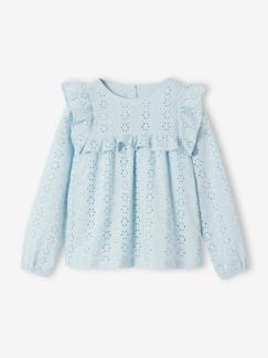 -Blouse à volants en broderie anglaise fille