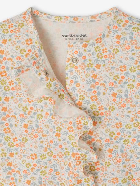 Set van 2 tweedelige babypyjama's van katoenjersey ecru - vertbaudet enfant 