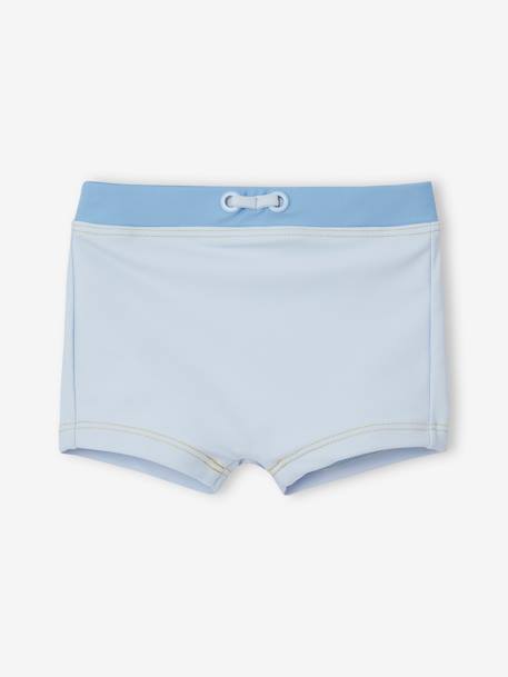Zwemset met UV-bescherming voor jongensbaby T-shirt + boxershort + hoedje oceaanblauw - vertbaudet enfant 
