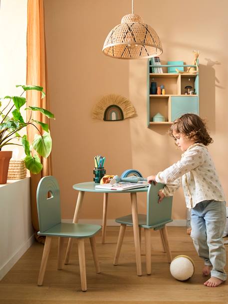 Table et chaises enfant Arc en ciel vert sauge - vertbaudet enfant 
