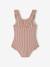 Maillot de bain rayé 1 pièce fille terracotta - vertbaudet enfant 