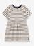 Gestreept babyjurkje PETIT BATEAU gemêleerd beige - vertbaudet enfant 