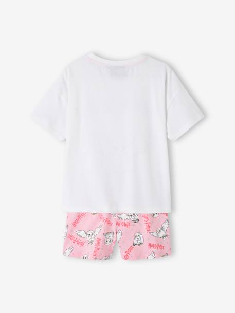 Tweekleurige pyjamashort voor meisjes Harry Potter® rozen - vertbaudet enfant 