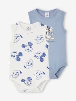 Baby-Body-Set van 2 mouwloze rompertjes Disney® Mickey en Donald
