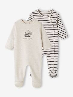 Baby-Pyjama,  overpyjama-Set van 2 babyslaappakjes van interlock