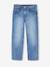 Jean fille droit MorphologiK tour de hanches large bleu foncé+denim bleached+stone - vertbaudet enfant 