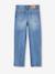 Jean fille droit MorphologiK tour de hanches Fin bleu foncé+denim bleached+stone - vertbaudet enfant 