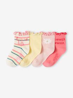 Meisje-Ondergoed-Sokken-Set van 4 paar halfhoge meisjessokken