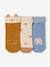 Lot de 3 paires de chaussettes 'animaux' bébé bleu grisé - vertbaudet enfant 
