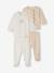 Set van 2 tweedelige babypyjama's van katoenjersey ecru - vertbaudet enfant 