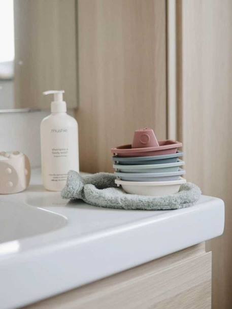 Jouets de Bain - 5 Bateaux à empiler - bleu+multicolore - vertbaudet enfant 