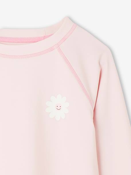 T-shirt de bain anti-UV fille rose imprimé - vertbaudet enfant 