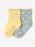 Lot de 2 paires de chaussettes fleurs bébé fille jaune pâle - vertbaudet enfant 