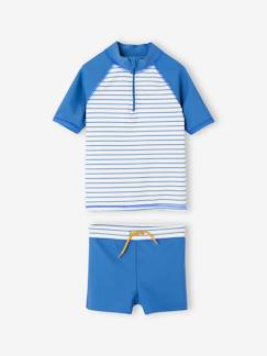 UV-bestendige zwemset met zwemshirt + boxershort voor jongens  - vertbaudet enfant