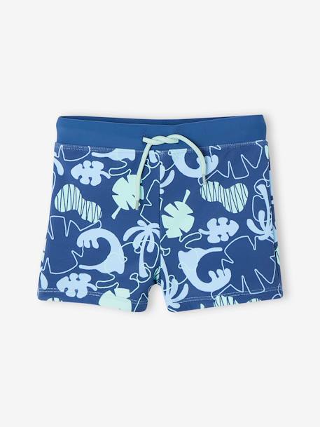 Ensemble de bain garçon T-shirt anti-UV + boxer bleu - vertbaudet enfant 
