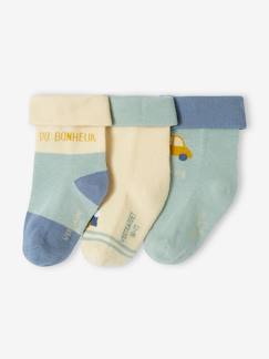 Baby-Sokken, kousen-Set van 3 paar 'auto' sokken babyjongen